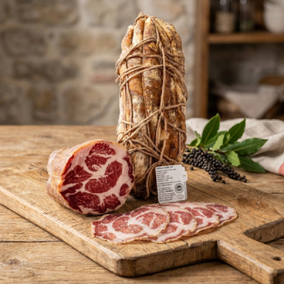Selection of Parma Cured Meats: Parma Ham, Parma Coppa, and Felino Salami - taste of italy