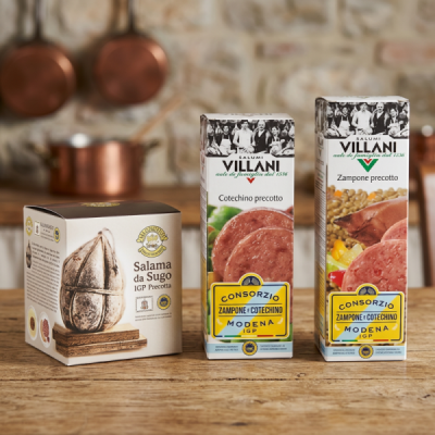 Selezione di Salumi da Cottura (precotti): Salama da Sugo, Zampone, Cotechino Taste of Italy